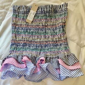 Smocked ruffle skirt
